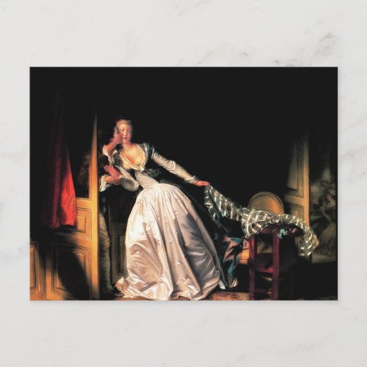Der Stolen Kiss von Jean-Honore Fragonard Postkarte (Vorderseite)