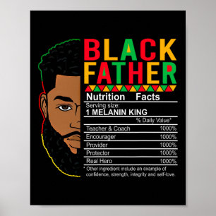 Der stolze afrikanische Vater, der schwarze Vater, Poster