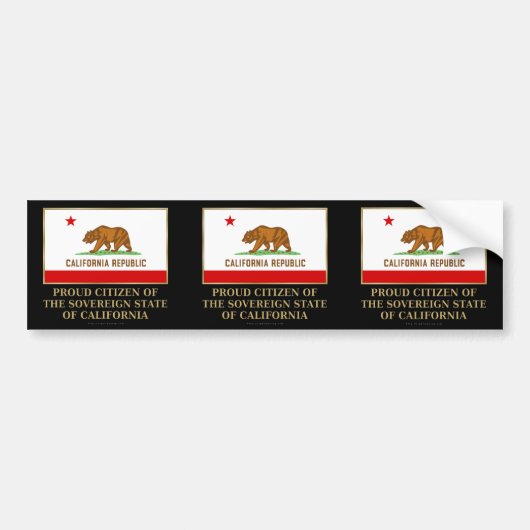 Der stolze Bürger Kaliforniens Autoaufkleber (Vorne)