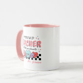 Der stolze Lehrer von Sweethearts Valentinstag ros Tasse (Vorderseite Links)