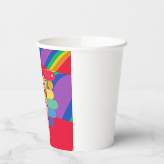 Der stolze LGBT mit dem Thema "Regenbogen" Pappbecher (Links)