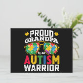 Der stolze Opa einer Familie des Autismus-Kriegers Einladung (Stehend Vorderseite)