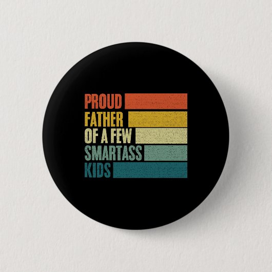 Der stolze Vater eines paar clevere Kinder Vaterta Button (Vorderseite)