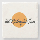 Der Stone-Untersetzer für die Midnight Sun-Logos Steinuntersetzer (Vorderseite)