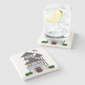 Der Stone-Untersetzer im Haus Steinuntersetzer (Seitenansicht)