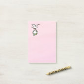 Der Storch trägt ein Baby Post-it Klebezettel (Auf Schreibtisch)