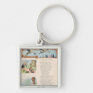 Der Storch und der Fox von den Fabeln Schlüsselanhänger