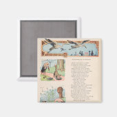 Der Storch und der Fuchs aus den Fabeln Magnet (Vorderseite/Rückseite)