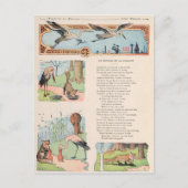 Der Storch und der Fuchs aus den Fabeln Postkarte (Vorderseite)