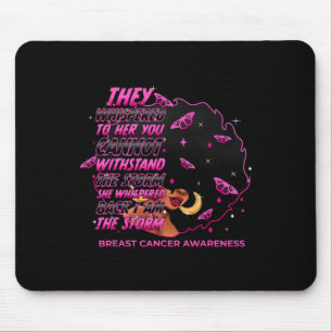 Der Storm Schwarze Frauen Brustkrebs-Krieger rosa Mousepad