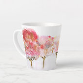 Der strahlende Rote Kaffeecup im Winter Milchtasse (Linke Ecke)