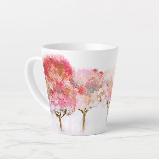 Der strahlende Rote Kaffeecup im Winter Milchtasse (Linke Ecke)