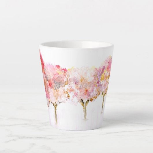 Der strahlende Rote Kaffeecup im Winter Milchtasse (Vorderseite)