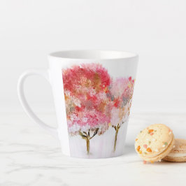 Der strahlende Rote Kaffeecup im Winter Milchtasse