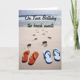DER "STRAND" AM "GEBURTSTAG" KARTE