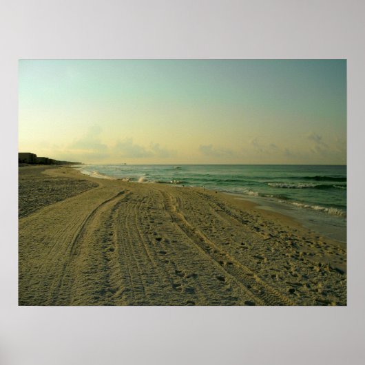 Der Strand am Morgen Poster (Vorne)