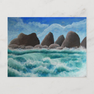 Der Strand am Ozean - Postkarte