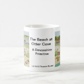 Der Strand an der Otter-Bucht-Tasse Kaffeetasse (Mittel)