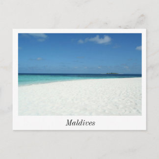 Der Strand auf den Malediven Postkarte