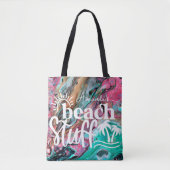 Der Strand aus rosa und grünem Marmor personalisie Tasche (Vorderseite)