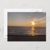Der Strand bei Sonnenuntergang Postkarte (Vorne/Hinten)
