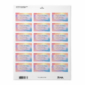 Der Strand bei Sunset Adressaufkleber (Vorne)