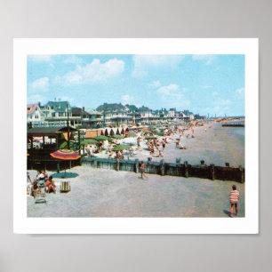 Der Strand, Cape May NJ, Vintage Poster