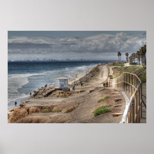 Der Strand der Klippen Poster (Vorne)