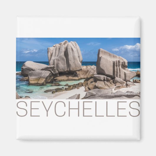 Der Strand der Seychellen auf La Digue Magnet (Vorne)