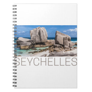 Der Strand der Seychellen auf La Digue Notizblock