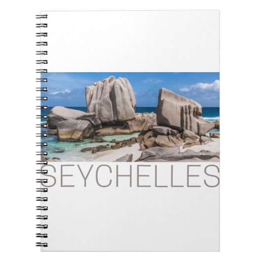 Der Strand der Seychellen auf La Digue Notizblock (Vorderseite)