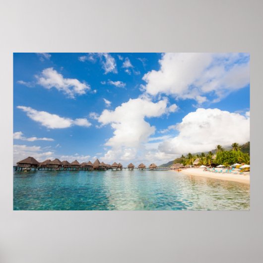 Der Strand des Luxusresorts WELLNESS-CENTER Poster (Vorne)