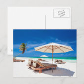 Der Strand des Resorts Postkarte (Vorne/Hinten)