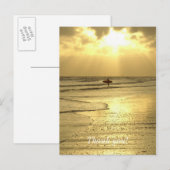 Der Strand des Sunset Postkarte (Vorne/Hinten)