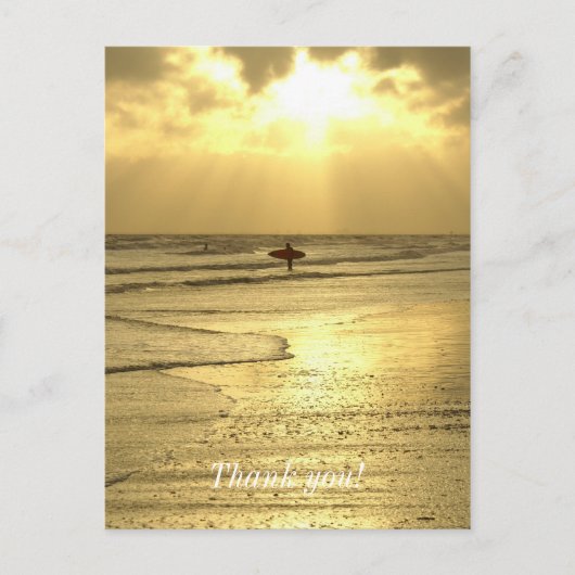 Der Strand des Sunset Postkarte (Vorderseite)