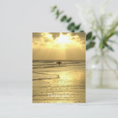 Der Strand des Sunset Postkarte (Stehend Vorderseite)