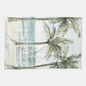 Der Strand des tropischen Palmen Geschirrtuch (Horizontal)
