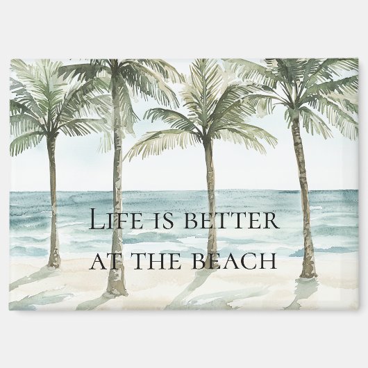 Der Strand des tropischen Palmen Magnet (Vorderseite)