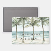 Der Strand des tropischen Palmen Magnet (Vorderseite/Rückseite)