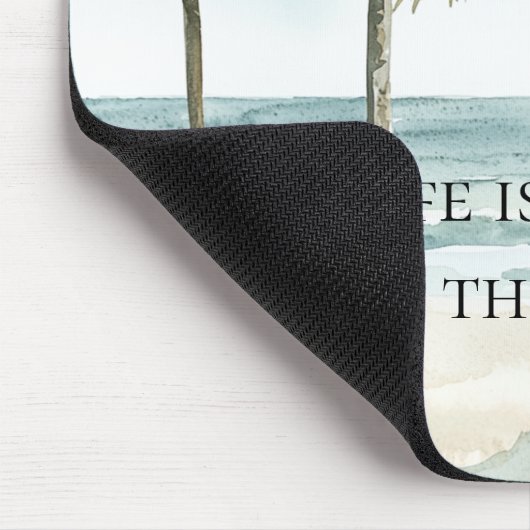 Der Strand des tropischen Palmen Mousepad (Ecke)