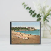 Der Strand Dinard, das französische Vintage Fotoch Postkarte (Stehend Vorderseite)