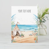 Der Strand Einladung (Stehend Vorderseite)