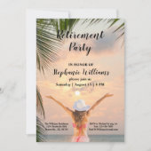 Der Strand für Frauen im Ruhestand ist als Sonnenu Einladung (Vorderseite)