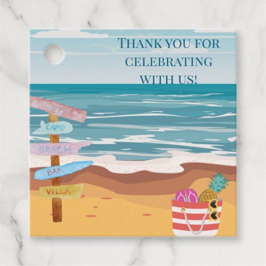 Der Strand Geschenkanhänger (Vorderseite)