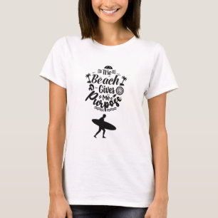Der Strand gibt mir einen Sinn Minimalistisches T-Shirt