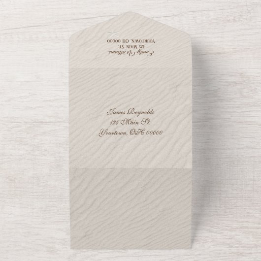 Der Strand hört in Sand All In One Einladung (Außenbereich)