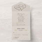 Der Strand hört in Sand All In One Einladung (Innen)