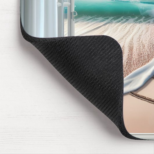 Der Strand hört in Sand Mousepad (Ecke)