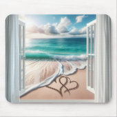 Der Strand hört in Sand Mousepad (Vorne)