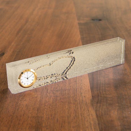 Der Strand hört in Sand Namensplakette (Seite)